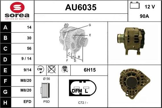 Sera AU6035 - Alternateur cwaw.fr