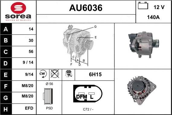 Sera AU6036 - Alternateur cwaw.fr