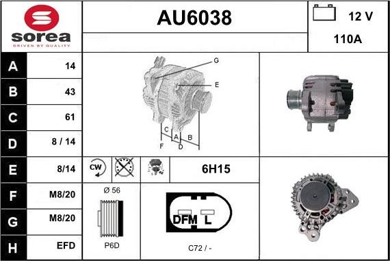 Sera AU6038 - Alternateur cwaw.fr