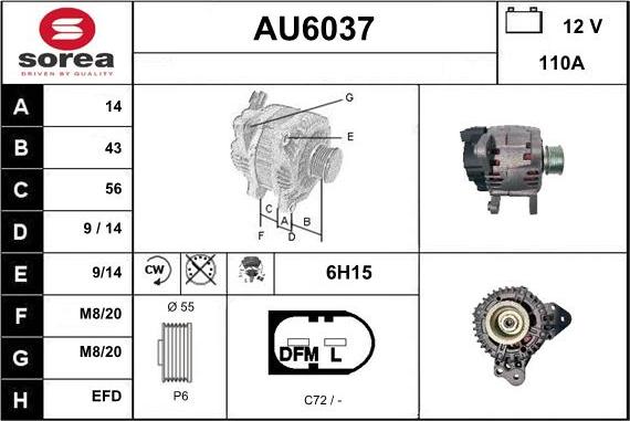 Sera AU6037 - Alternateur cwaw.fr