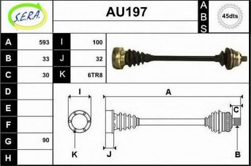 Sera AU197 - Arbre de transmission cwaw.fr