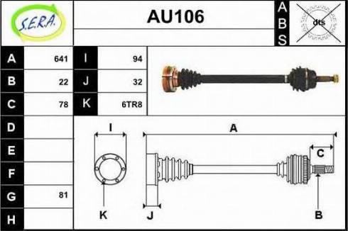 Sera AU106 - Arbre de transmission cwaw.fr