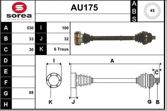 ERA Benelux DA60550 - Arbre de transmission cwaw.fr