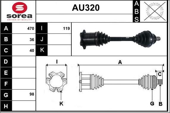 Sera AU320 - Arbre de transmission cwaw.fr