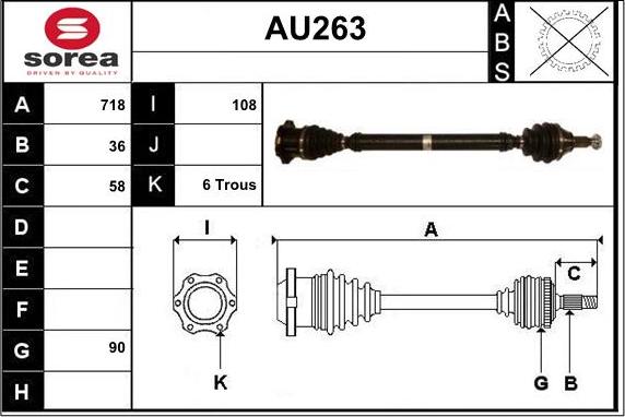 Sera AU263 - Arbre de transmission cwaw.fr