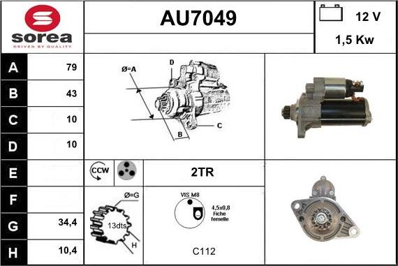 Sera AU7049 - Démarreur cwaw.fr