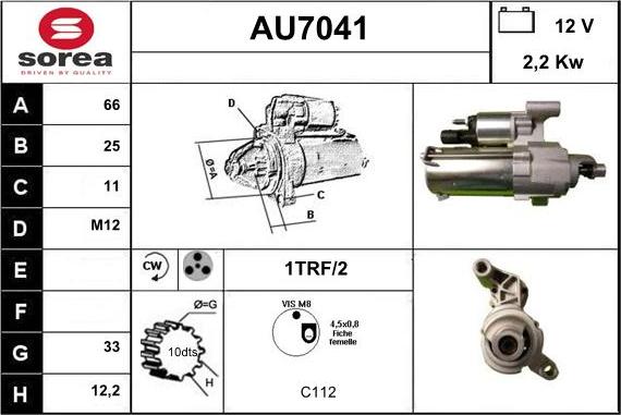 Sera AU7041 - Démarreur cwaw.fr