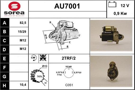 Sera AU7001 - Démarreur cwaw.fr