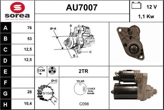 Sera AU7007 - Démarreur cwaw.fr