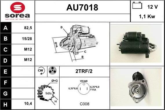 Sera AU7018 - Démarreur cwaw.fr