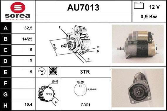 Sera AU7013 - Démarreur cwaw.fr