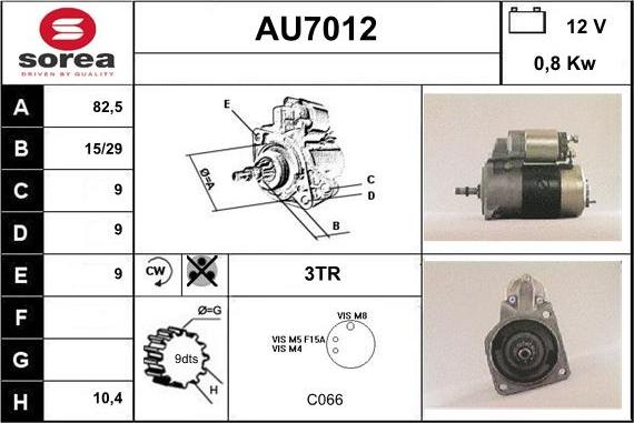 Sera AU7012 - Démarreur cwaw.fr