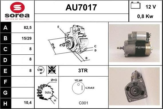 Sera AU7017 - Démarreur cwaw.fr