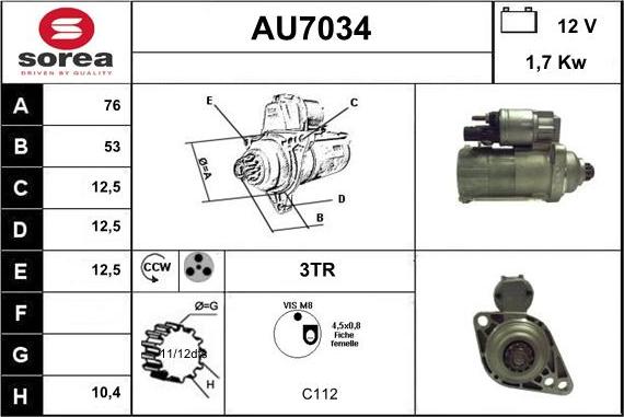 Sera AU7034 - Démarreur cwaw.fr