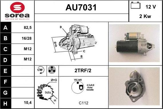 Sera AU7031 - Démarreur cwaw.fr