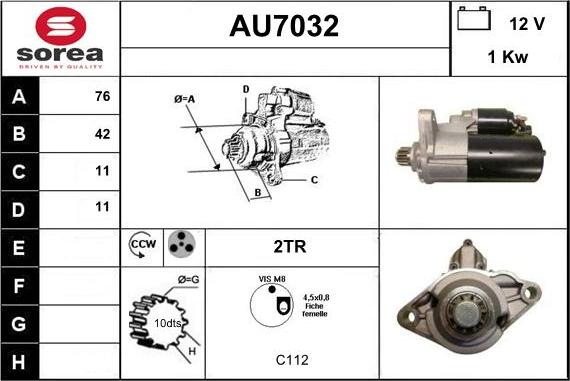 Sera AU7032 - Démarreur cwaw.fr