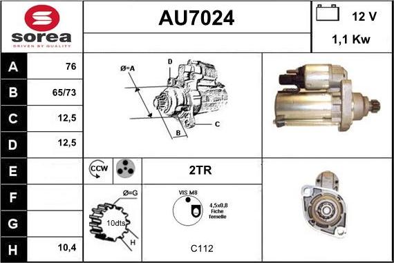 Sera AU7024 - Démarreur cwaw.fr