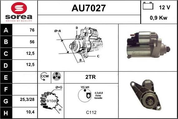 Sera AU7027 - Démarreur cwaw.fr