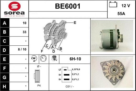 Sera BE6001 - Alternateur cwaw.fr