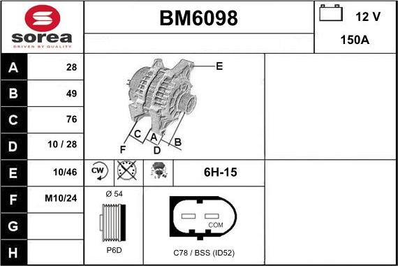 Sera BM6098 - Alternateur cwaw.fr