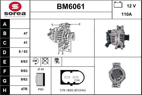 Sera BM6061 - Alternateur cwaw.fr