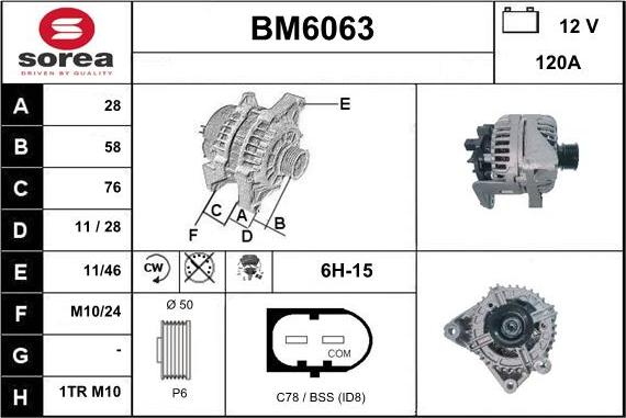 Sera BM6063 - Alternateur cwaw.fr