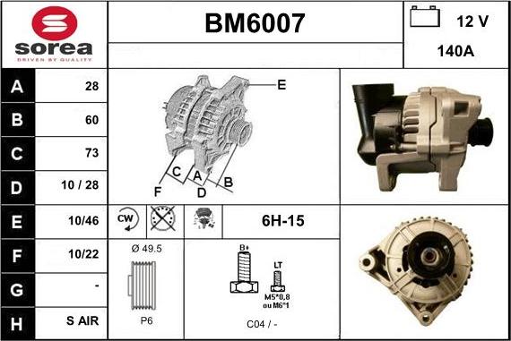 Sera BM6007 - Alternateur cwaw.fr