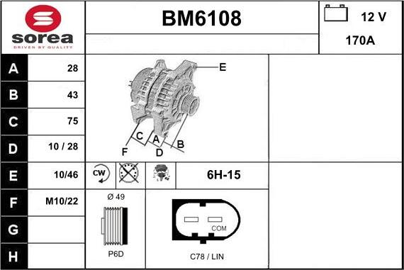 Sera BM6108 - Alternateur cwaw.fr