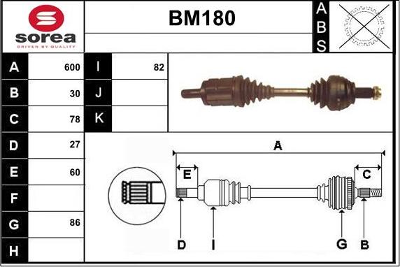 Sera BM180 - Arbre de transmission cwaw.fr