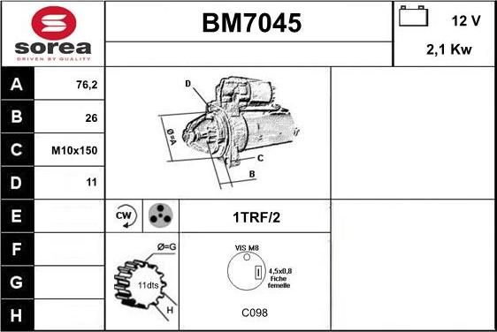 Sera BM7045 - Démarreur cwaw.fr