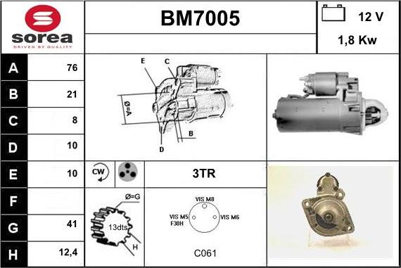 Sera BM7005 - Démarreur cwaw.fr