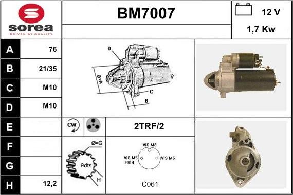 Sera BM7007 - Démarreur cwaw.fr