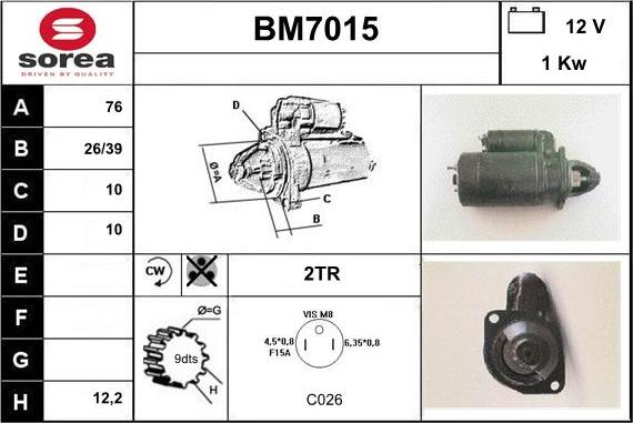 Sera BM7015 - Démarreur cwaw.fr