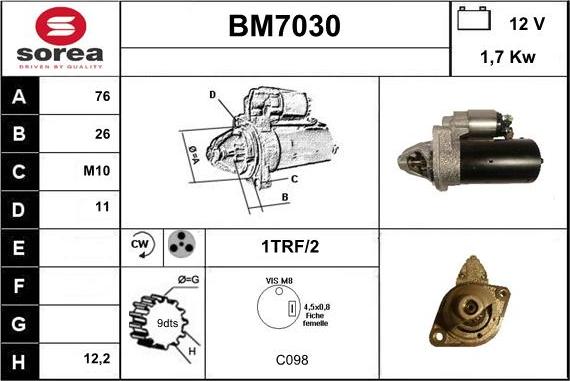 Sera BM7030 - Démarreur cwaw.fr