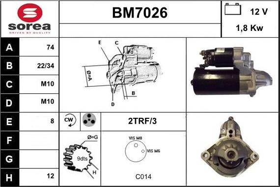 Sera BM7026 - Démarreur cwaw.fr