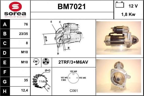 Sera BM7021 - Démarreur cwaw.fr