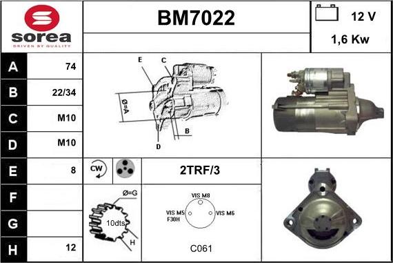 Sera BM7022 - Démarreur cwaw.fr