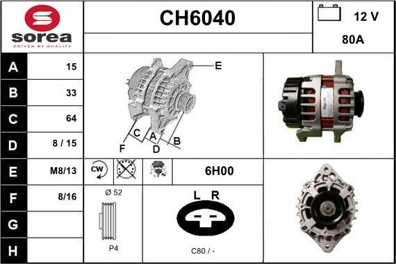 Sera CH6040 - Alternateur cwaw.fr