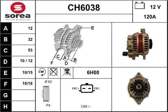 Sera CH6038 - Alternateur cwaw.fr