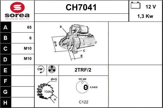 Sera CH7041 - Démarreur cwaw.fr