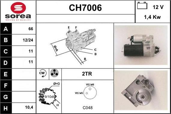 Sera CH7006 - Démarreur cwaw.fr