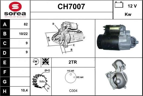 Sera CH7007 - Démarreur cwaw.fr