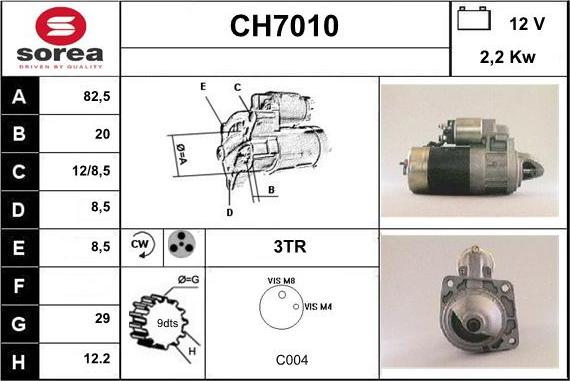 Sera CH7010 - Démarreur cwaw.fr