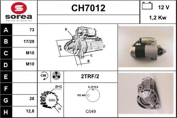 Sera CH7012 - Démarreur cwaw.fr