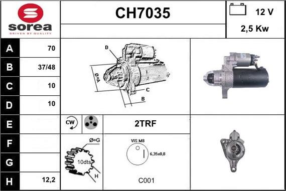 Sera CH7035 - Démarreur cwaw.fr