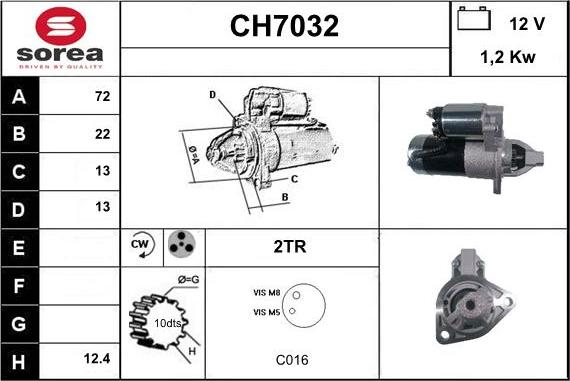 Sera CH7032 - Démarreur cwaw.fr