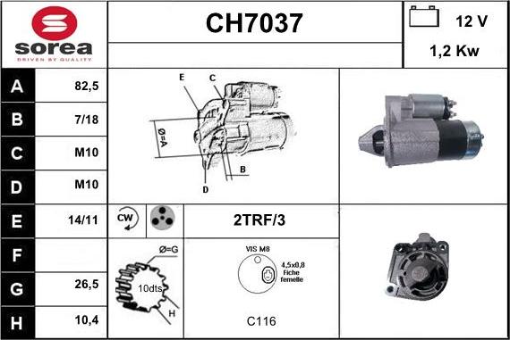 Sera CH7037 - Démarreur cwaw.fr