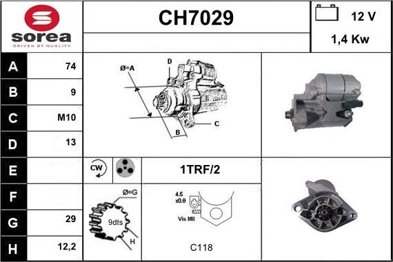 Sera CH7029 - Démarreur cwaw.fr