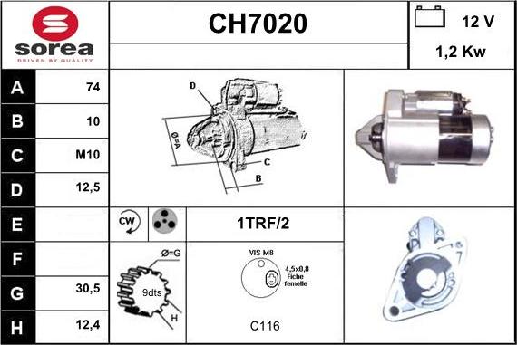 Sera CH7020 - Démarreur cwaw.fr