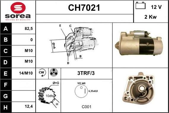 Sera CH7021 - Démarreur cwaw.fr